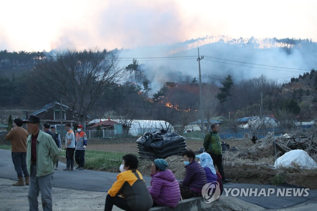 "이런 난리 처음" 민가까지 덮친 홍성 산불로 주민 발 동동