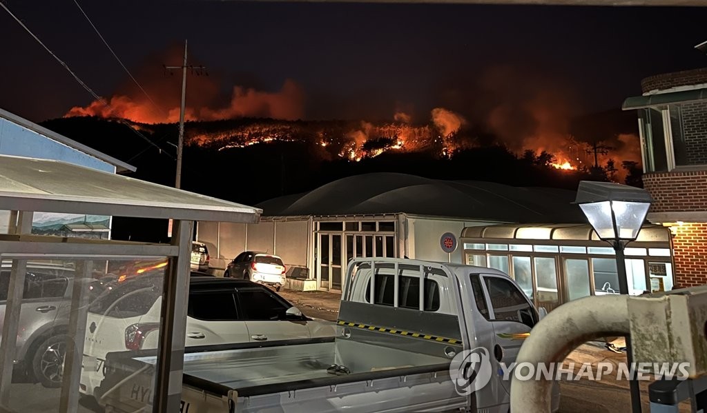 홍성·대전서 대형 산불…'산불 3단계' 밤샘 진화(종합3보)
