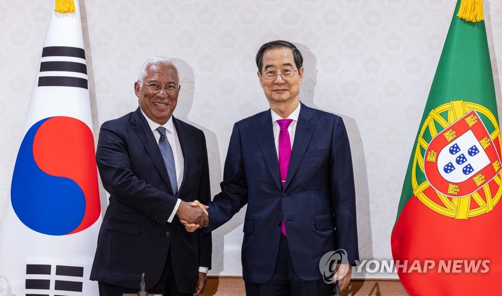 한총리, 포르투갈 총리와 회담…"국제사회 공동과제 해결 협력"