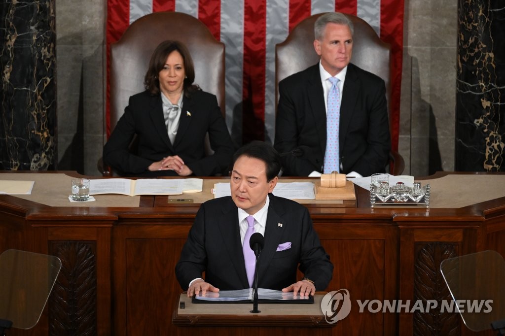 中관영지 "尹, 지정학 균형 추구해온 韓외교의 변화 선언"