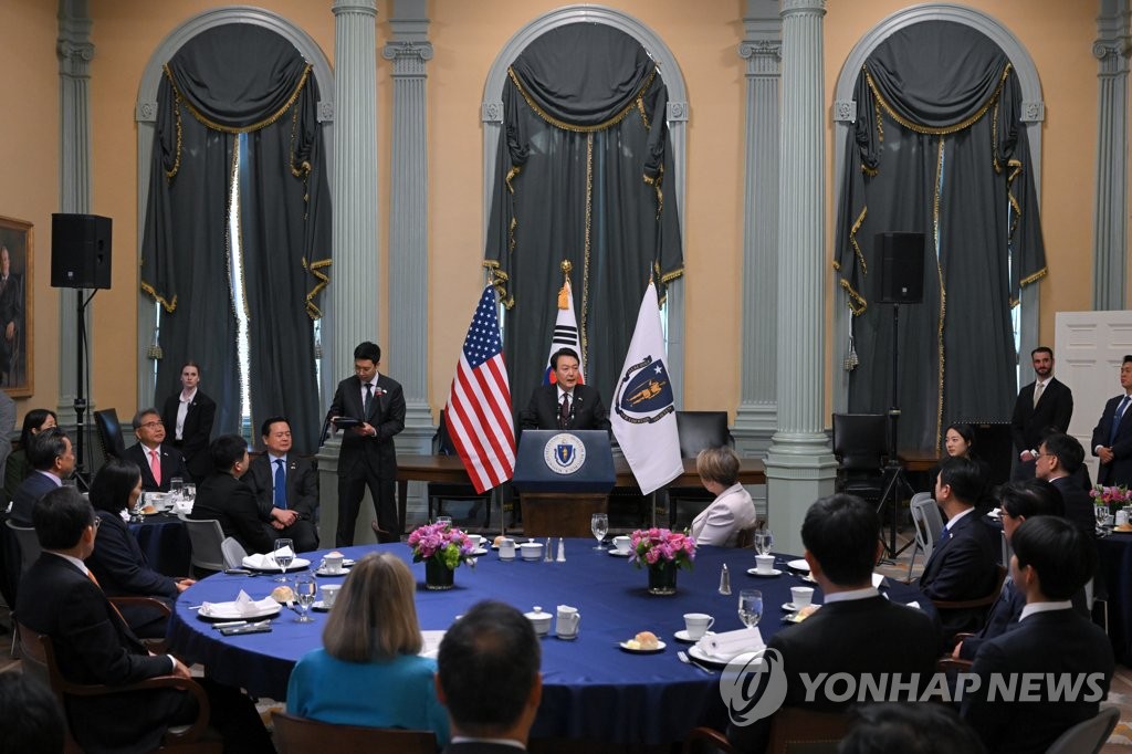 [尹국빈방미] 매사추세츠 주지사 초청오찬…"한국 기업, 최적 파트너"