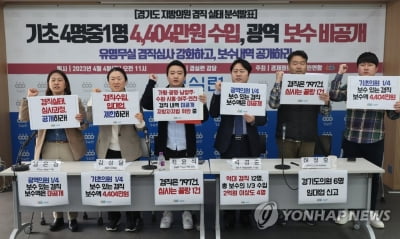 경실련 "경기 기초의원 겸직보수 평균 4천404만원"