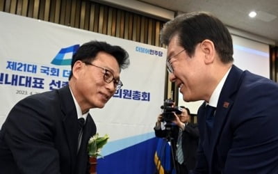 이재명 "박광온과 '총선승리' 역사적 소명…우리 안 차이 안 커"