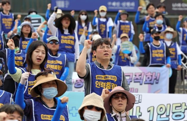 [포토] 민주노총 공공운수노조 의료연대본부, '5.30 투쟁선포의 날' 결의대회