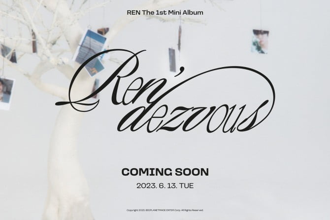 렌(최민기), 내달 13일 솔로 데뷔…첫 앨범은 'Ren'dezvous'(랑데부)