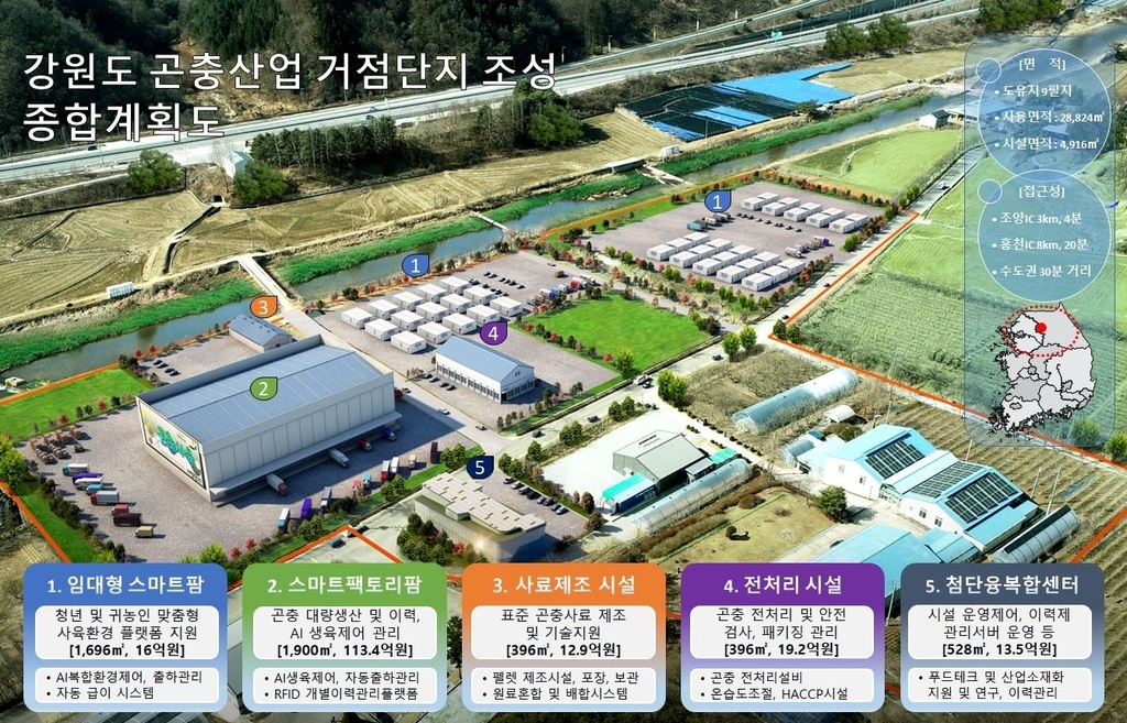 강원도·춘천시, 곤충산업 거점단지 공모사업 최종 선정