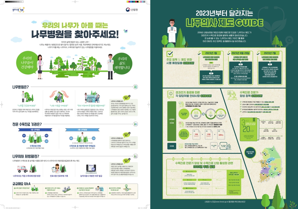 '나무의사 제도 6월 시행' 산림청, 나무 진료 위반 행위 단속