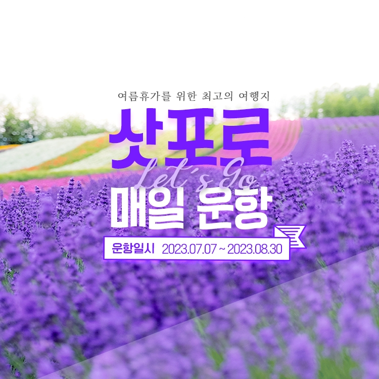 에어서울, 7월7일∼8월30일 일본 삿포로 매일 운항