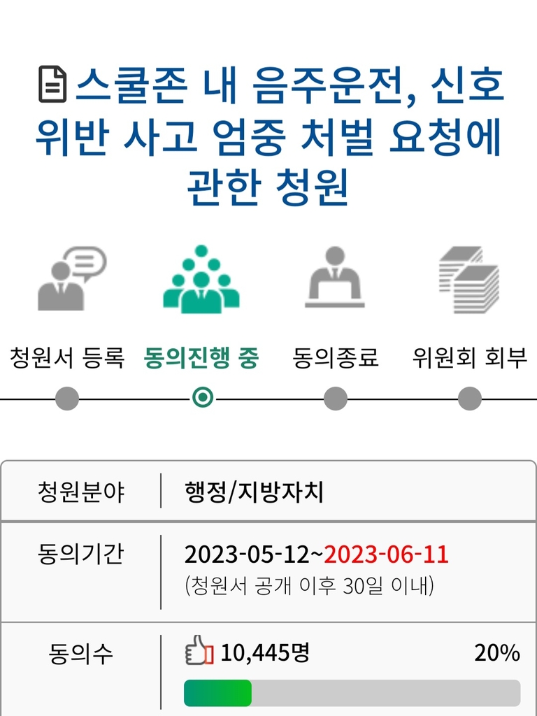 "스쿨존 내 안전장치 강화해야"…국회 국민청원 올라와