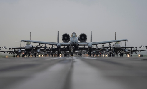 미 공군, 이달초 F-16 동원 '엘리펀트 워크'…"대북경고 메시지"