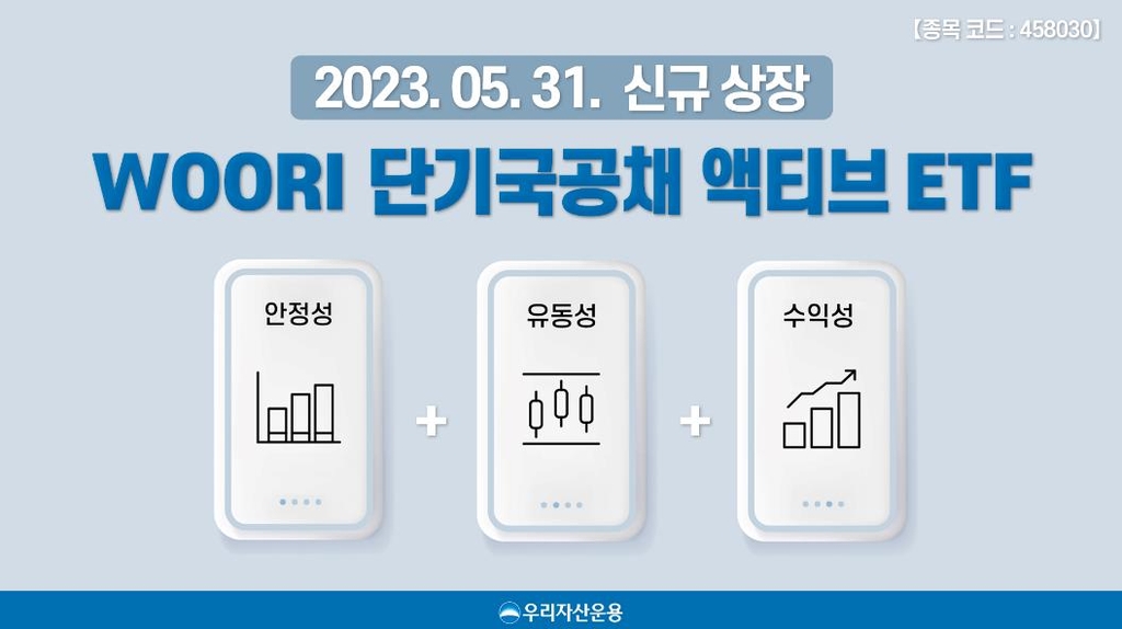  우리자산운용, 단기국공채 액티브 ETF 상장