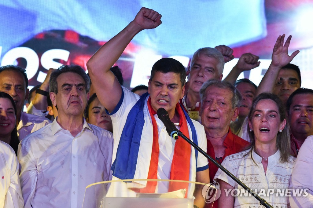 파라과이 대선 '親미국·대만' 페냐 당선…70년 집권당 수성(종합)