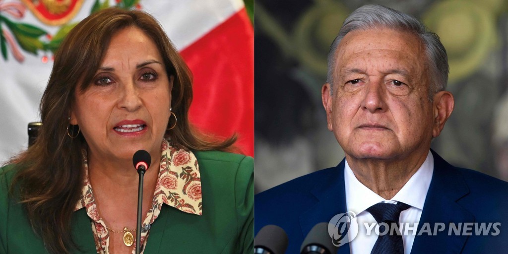 페루 의회, 멕시코 대통령 '외교적 기피 인물' 지정 논의
