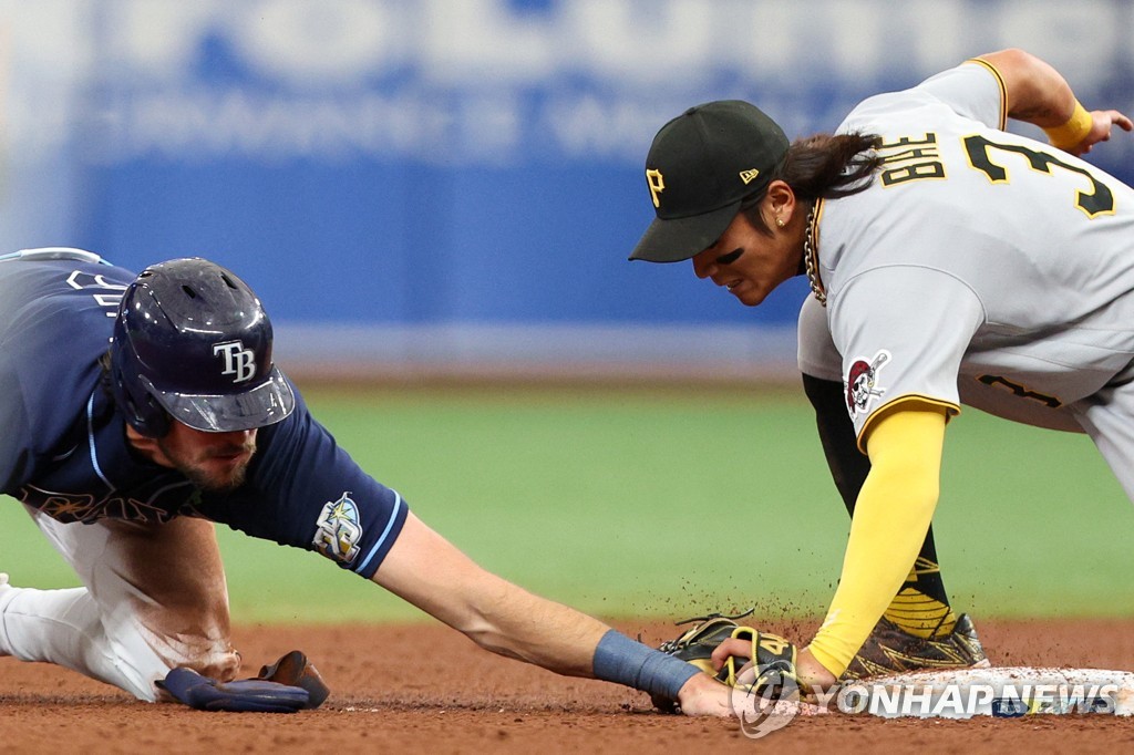 MLB 피츠버그 배지환, 탬파베이전서 3타수 무안타