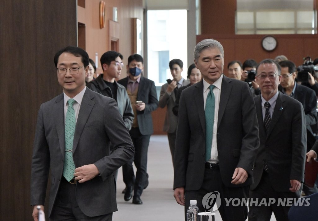 한미일 북핵대표, 북 위성발사 계획에 "단호한 대응 공조"