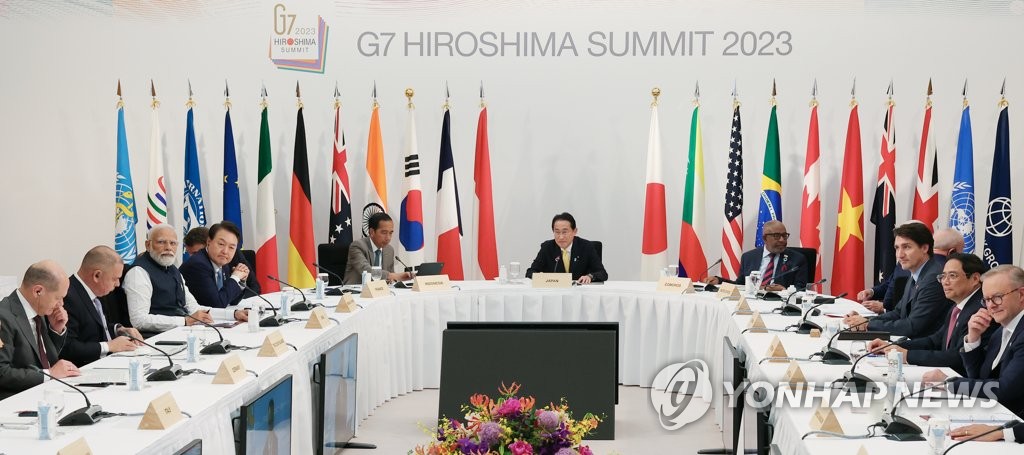 尹 "G7 기후클럽 참여로 탈탄소 협력…연대로 복합위기 극복"(종합2보)