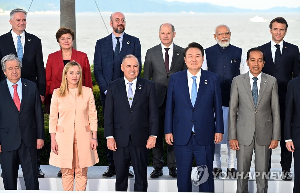 尹 "G7 기후클럽 참여로 탈탄소 협력…연대로 복합위기 극복"(종합2보)