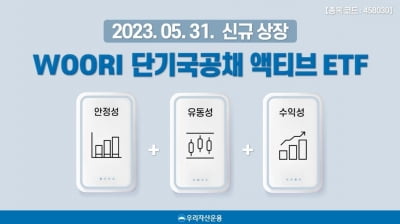 [증시신상품] 우리자산운용, 단기국공채 액티브 ETF 상장