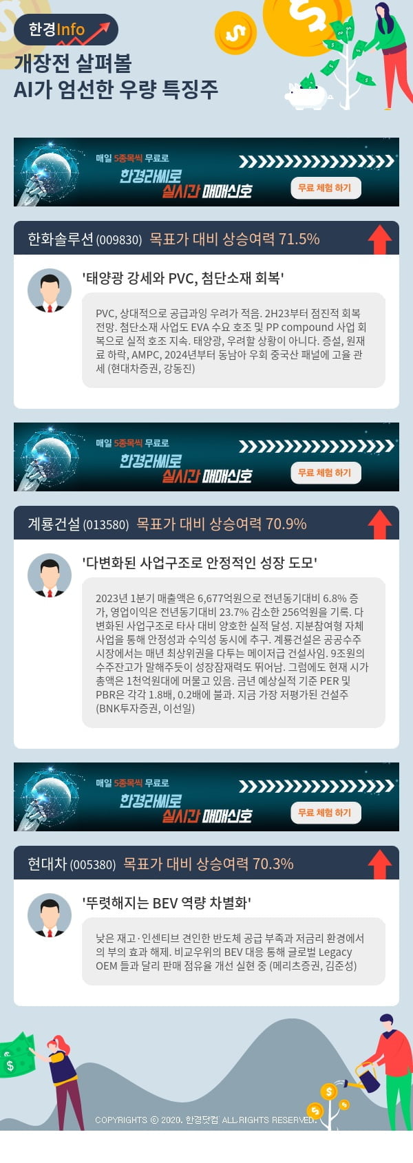 개장전 살펴볼 AI가 엄선한 우량 특징주