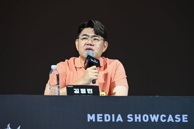 1일 QA 세션에서 답변하고 있는 김정민 넷마블넥서스 대표. 넷마블 제공