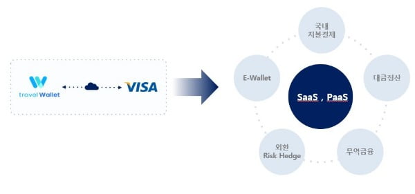 트래블월렛이 지난 5월 비자와 공동으로 출시한 클라우드 금융솔루션 서비스 / 트래블월렛 제공 