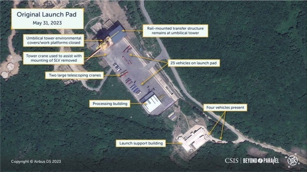 북한의 정찰 위성은 동창리 서해위성발사장에서 이뤄진 것으로 보인다고 미국 전략국제문제연구소(CSIS) 산하 북한 전문 사이트 '비욘드패럴렐'이 분석했다./CSIS