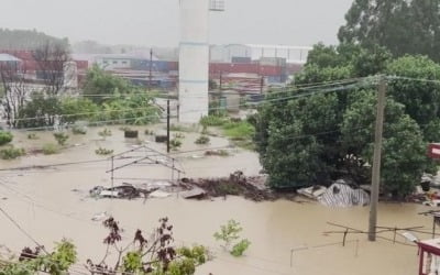 역대급 폭우 쏟아진 중국…'780㎜ 물 폭탄' 도시 전체 잠겼다