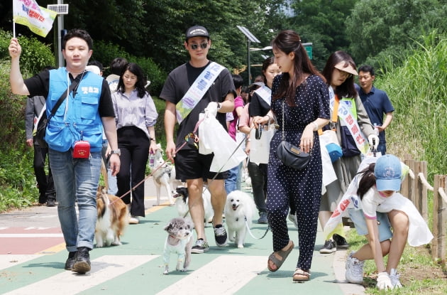 [포토] 반려견과 함께하는 플로깅 캠페인