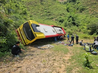 "브레이크 고장 나서"…베트남서 한국인 수십명 태운 버스 추락