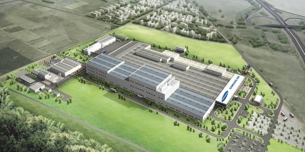 삼성SDI와 제네럴모터스(GM)는 13일(현지시간) 미국 인디애나주(州) 뉴칼라일에 전기차 배터리 합작공장을 짓기로 했다고 발표했다. 삼성SDI 헝가리공장 조감도. 삼성SDI 제공.