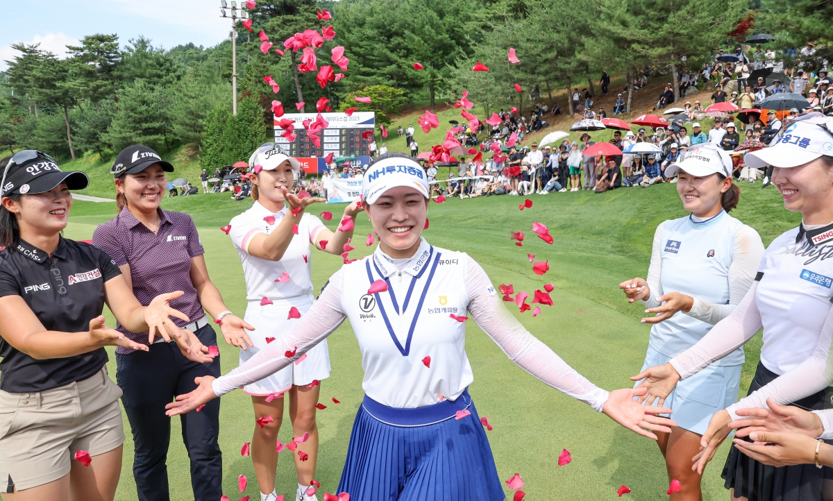 [포토] 행운의 언덕의 우승자는 박민지 (BC카드·한경 레이디스컵 2023)