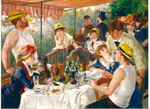  르누아르, 뱃놀이 일행의 점심, 1881년, 필립스 컬렉션, 워싱턴DC
 