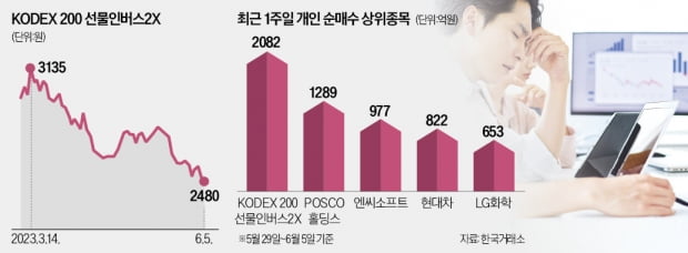 '곱버스 개미'의 눈물…한달 수익률 -10%