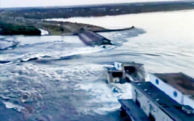 러 점령한 유럽 최대 댐 파괴…주민 2만여명 긴급 대피령