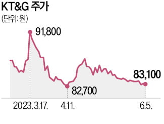 행동주의 펀드 떠나니 주가 '뚝'…고민 커진 KT&G