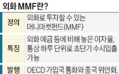 "외화 예금보다 고수익"…외화 MMF 곧 출시