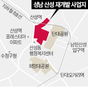 '공사비 인상 갈등' 성남 산성 재개발, 재입찰서 응찰 '0'