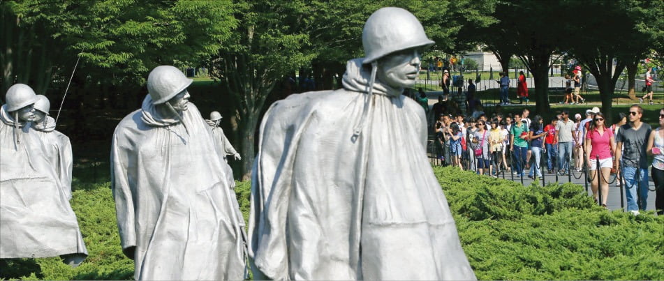 미국 워싱턴D.C. 한국전쟁 참전용사 기념공원. 한경DB 