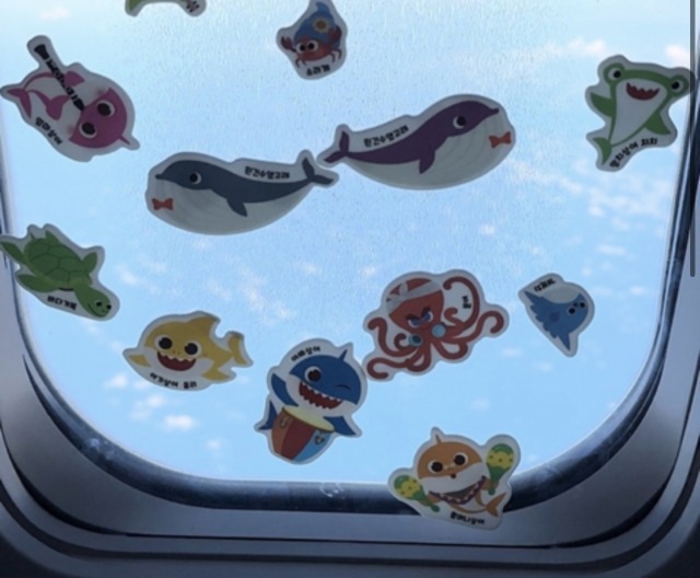 비행기 창문에 스티커 붙인 3살 아이에···“부모는 뭐 했나” vs “떼면 되지”