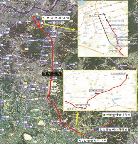 안성 동아방송예술대∼서울 강남역 광역버스 노선 신설
