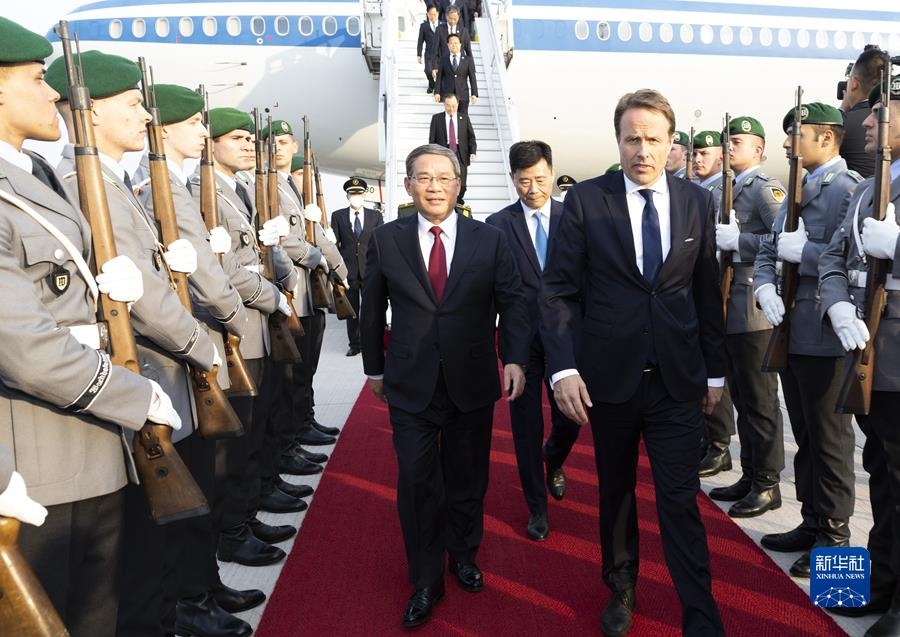 미중담판 와중 중국 2인자는 유럽 다지기…리창, 독일 방문