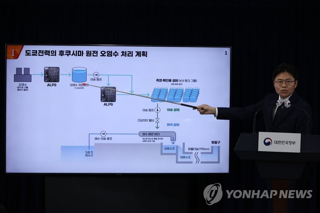 오염수 방류, 韓 국민 84% 반대·日 60% 찬성