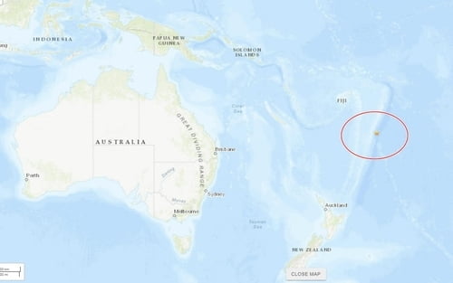남태평양 통가 해상서 규모 5.9 지진…호주 쓰나미 위험은?