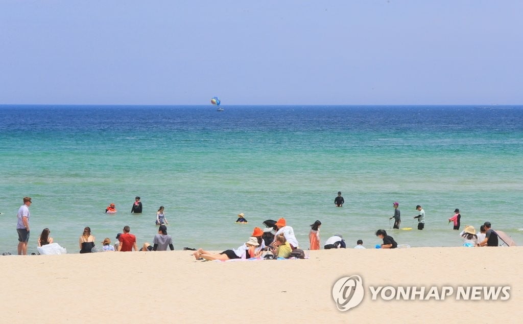 "덥다, 더워" 때이른 폭염에 해변·계곡 '북적'