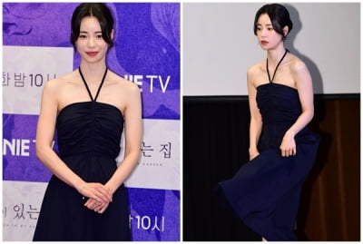 '이도현♥' 임지연, 119만원 홀터넥 드레스로 미모 완성…블랙 스완의 탄생