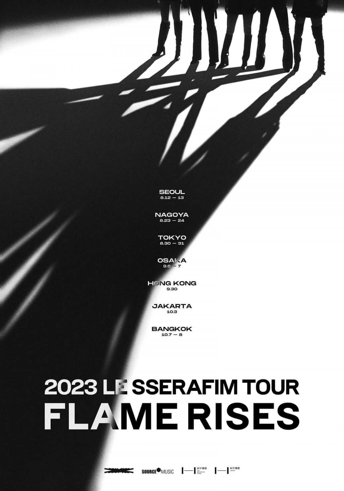 르세라핌 2023 LE SSERAFIM TOUR 'FLAME RISES' 포스터. / 사진제공=쏘스뮤직