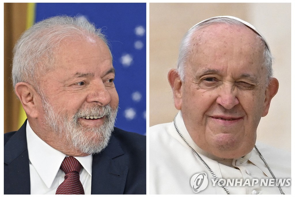 룰라, 교황에 브라질 방문 초청…"우크라 평화 노력에 경의"