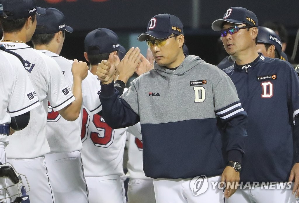 이승엽 감독 "지친 김동주 휴식…곽빈, 최원준 차례대로 복귀"