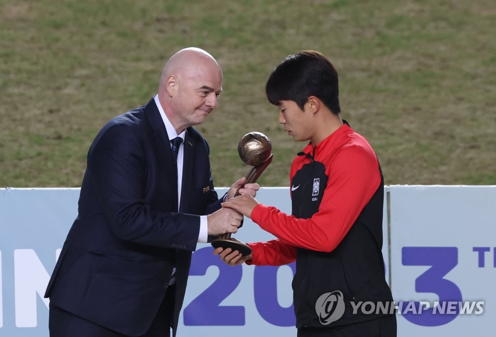 [U20월드컵] 브론즈볼 시상식이 이승원에게 준 자극…"이젠 '금'이 탐나요"