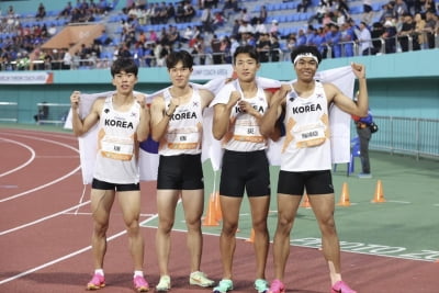한국, 아시아주니어선수권 남자 400ｍ계주 2위…배건율 3번째 銀(종합)